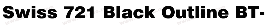 Swiss 721 Black Outline BT字体转换